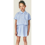 Mipounet SS26 Sia Popelin, Skirt Ecru Blue