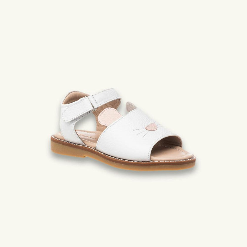 Bunny Sandal | White Leather