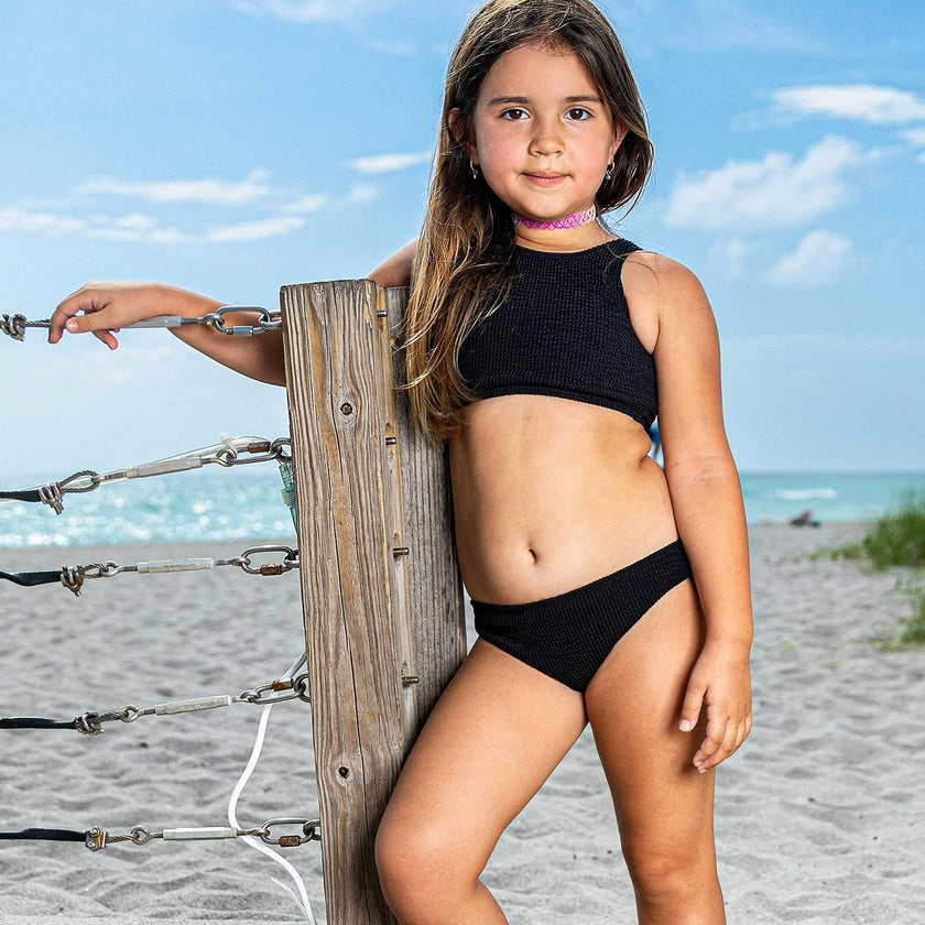 Meredith - Crinkle Two Piece Tankini Swimsuit