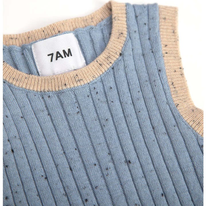 Baby Boys Hug Me Ribbed Contrast Trim Tank Top