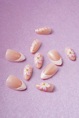 BLOOMY GIRL - SHORT ALMOND PRESS-ON NAILS