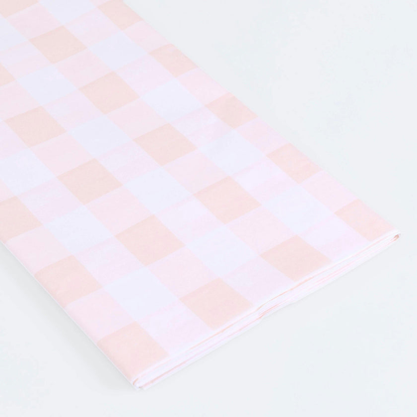 Pink Gingham Paper Tablecloth