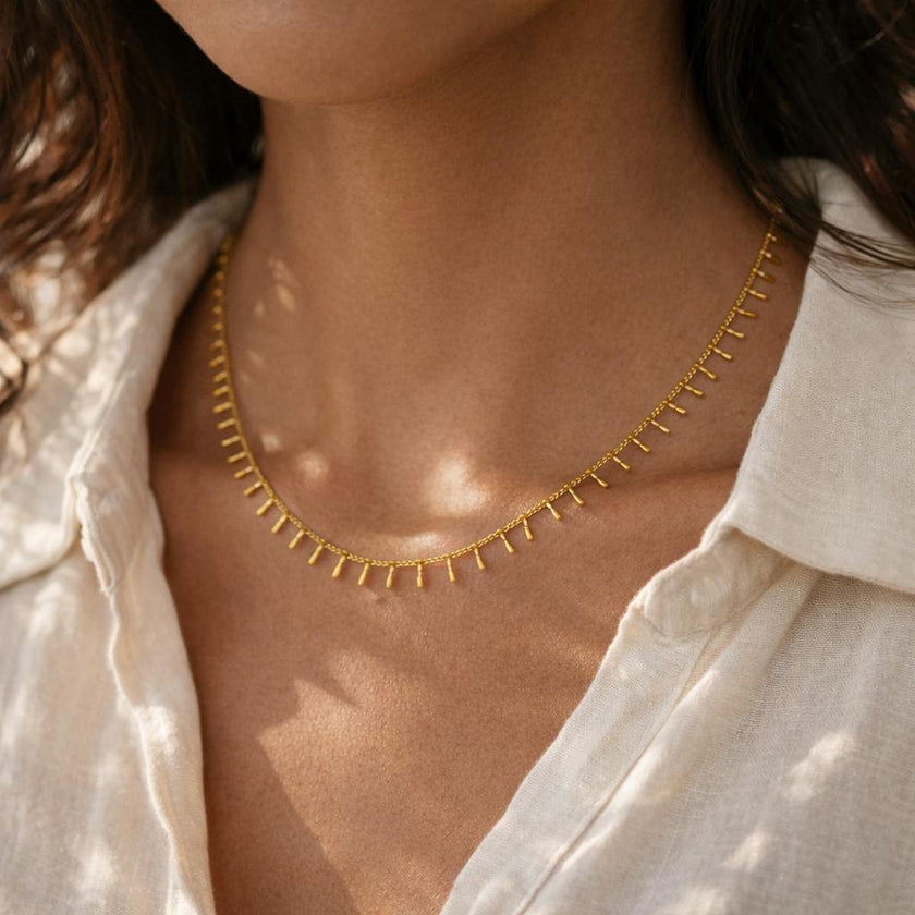 Golden Fringe Necklace