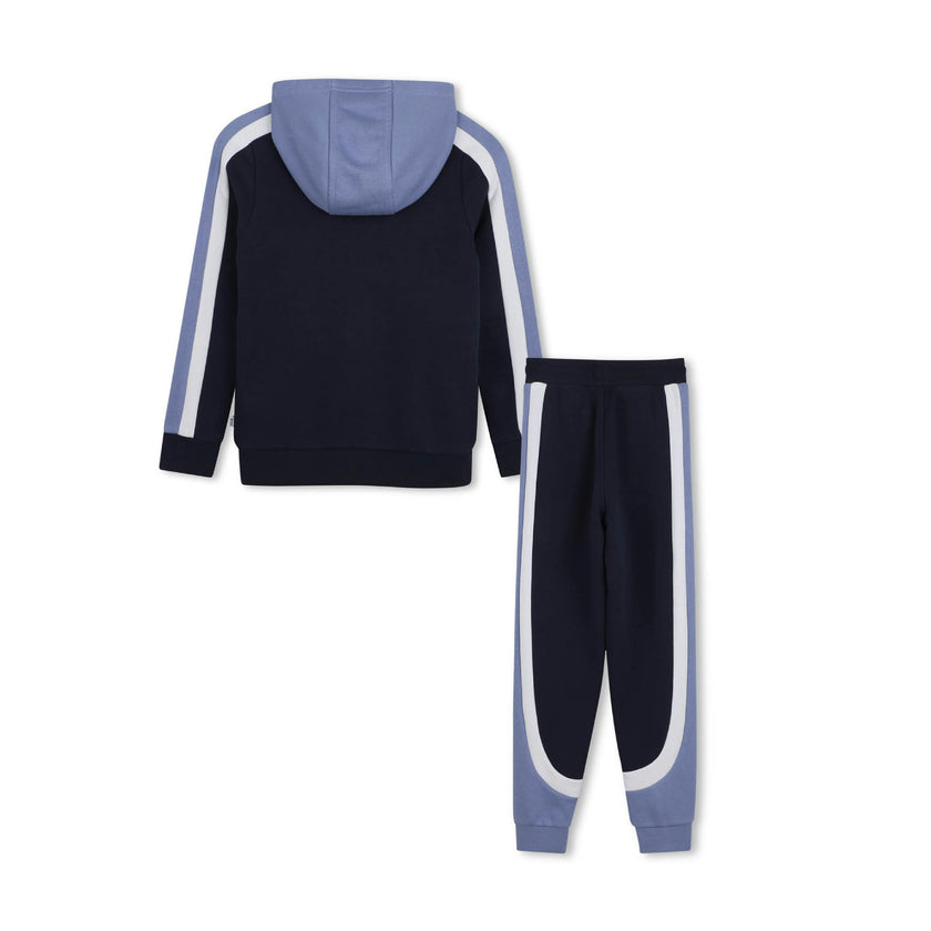 Navy & Blue Color-Block Tracksuit