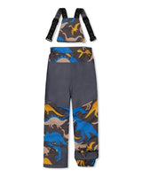 Two Piece Play Snowsuit Colorblock with Grey and Blue Dinosaur Print Pants
