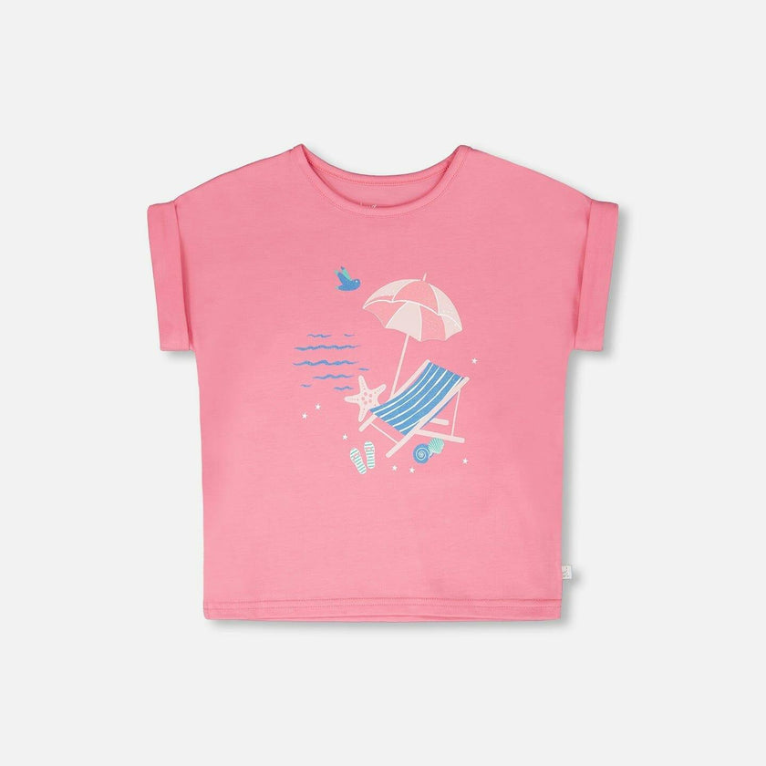 Organic Cotton Jersey T-Shirt Pink