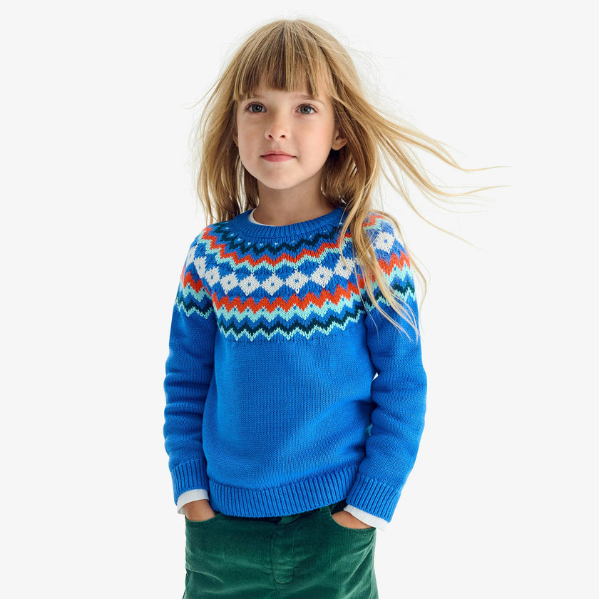 Kids snowflake fair isle sweater