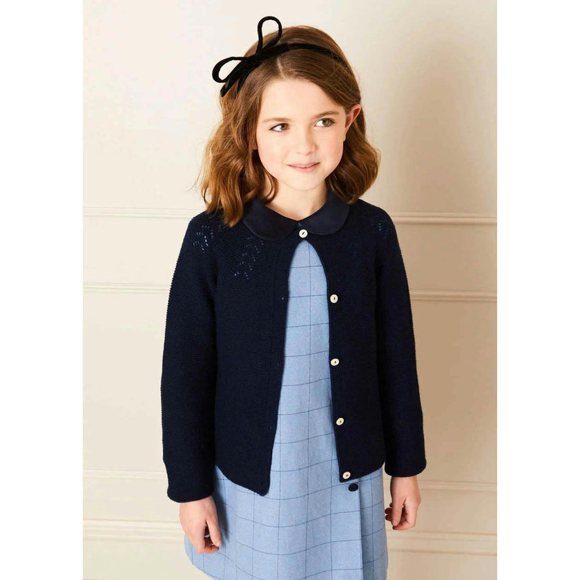 Openwork Cardigan in Navy (6mths-10yrs)