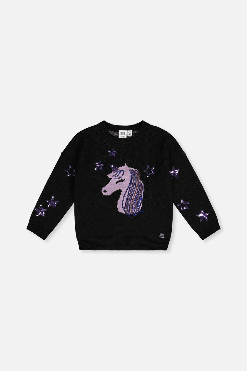 Knitted Sweater Black And Mauve