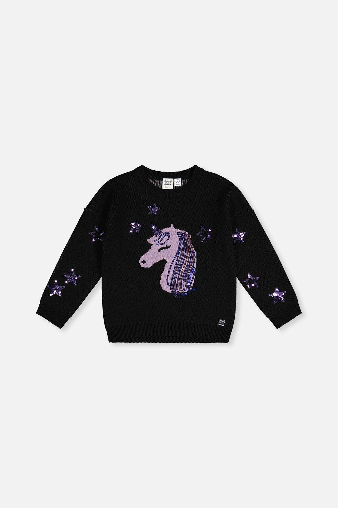 Knitted Sweater Black And Mauve