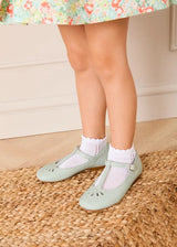 Petal Detail Charlotte Shoes in Mint (21-36EU)
