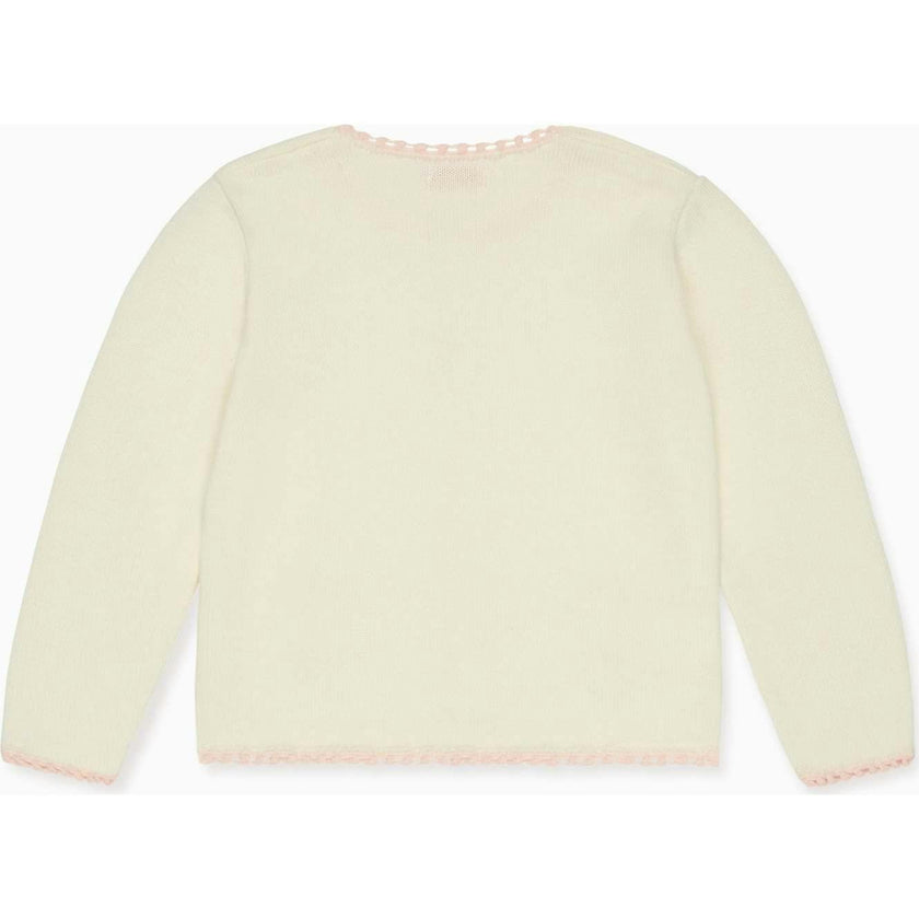 Nicky Hilton x La Coqueta Ivory Farrah Cotton Girl Cardigan
