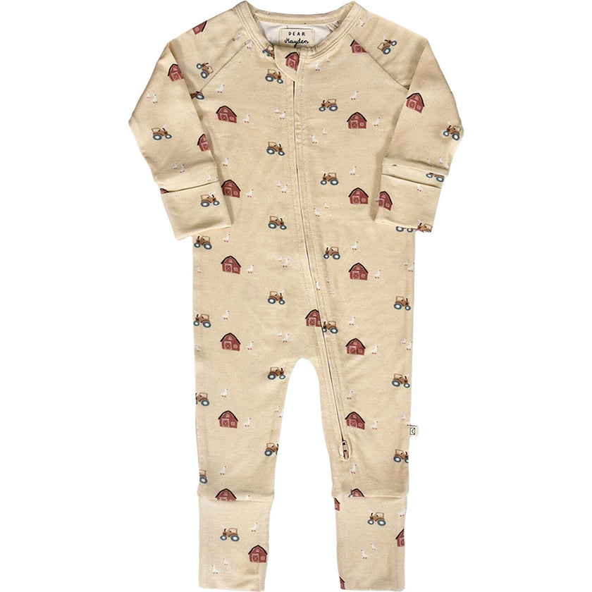 Modal Convertible Footy Pajamas in Farm