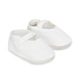 Linen Button Strap Soft Shoe