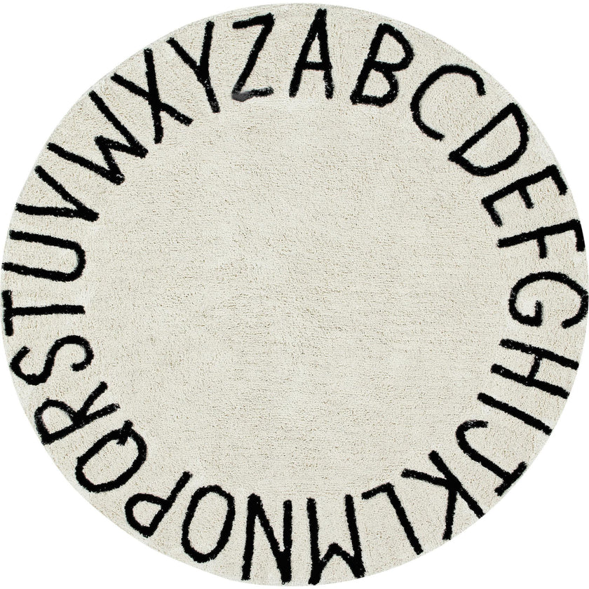 ABC Round Washable Rug