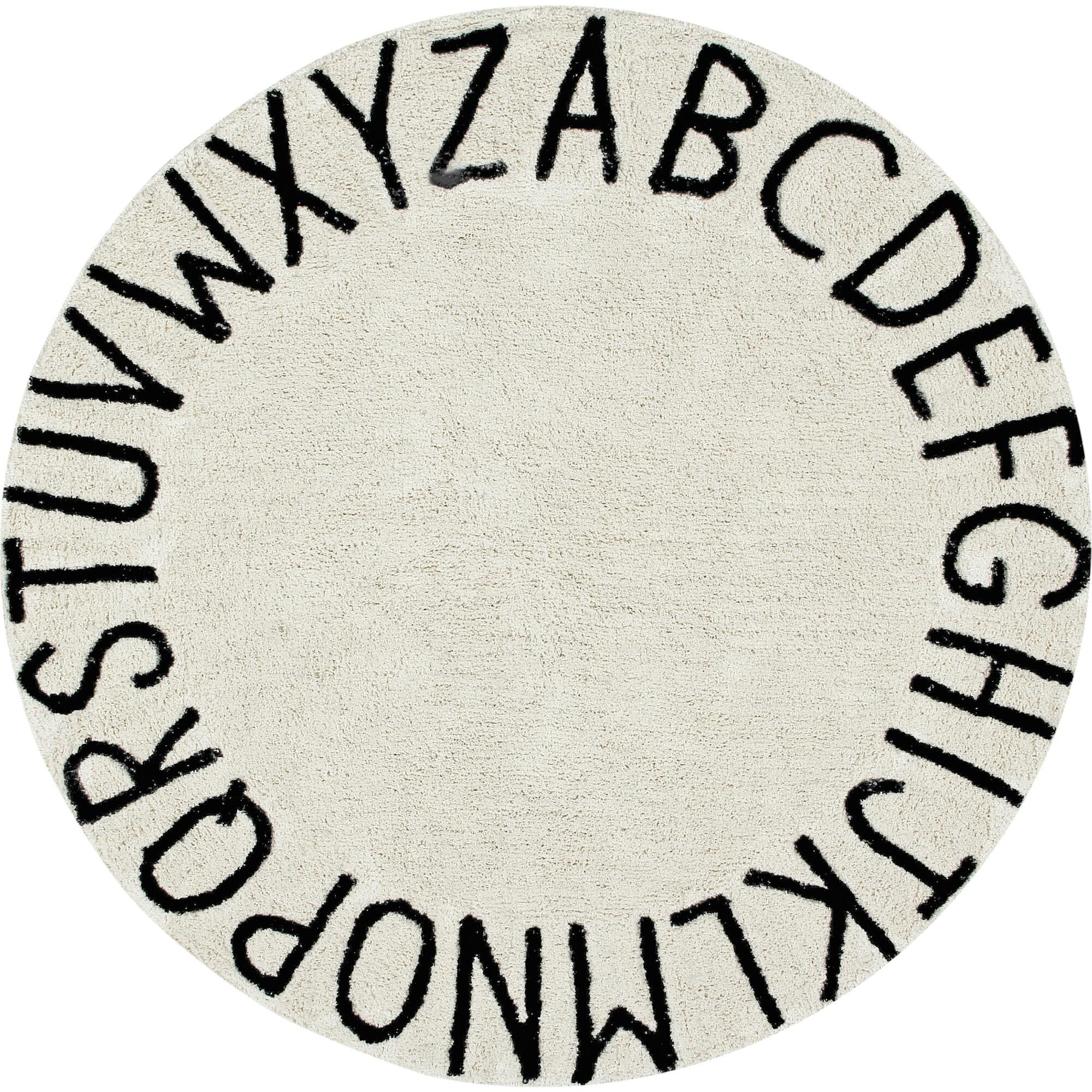 ABC Round Washable Rug