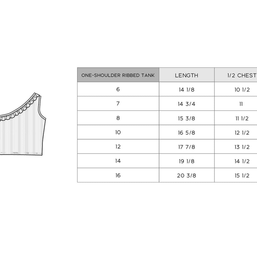 One-Shoulder Ribbed Tank
