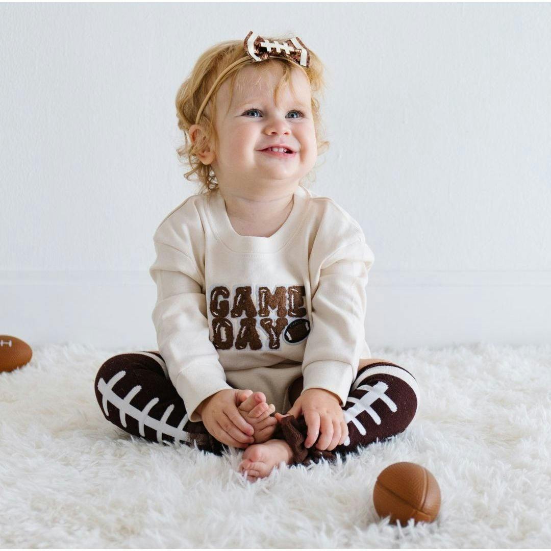Game Day Patch Long Sleeve Romper