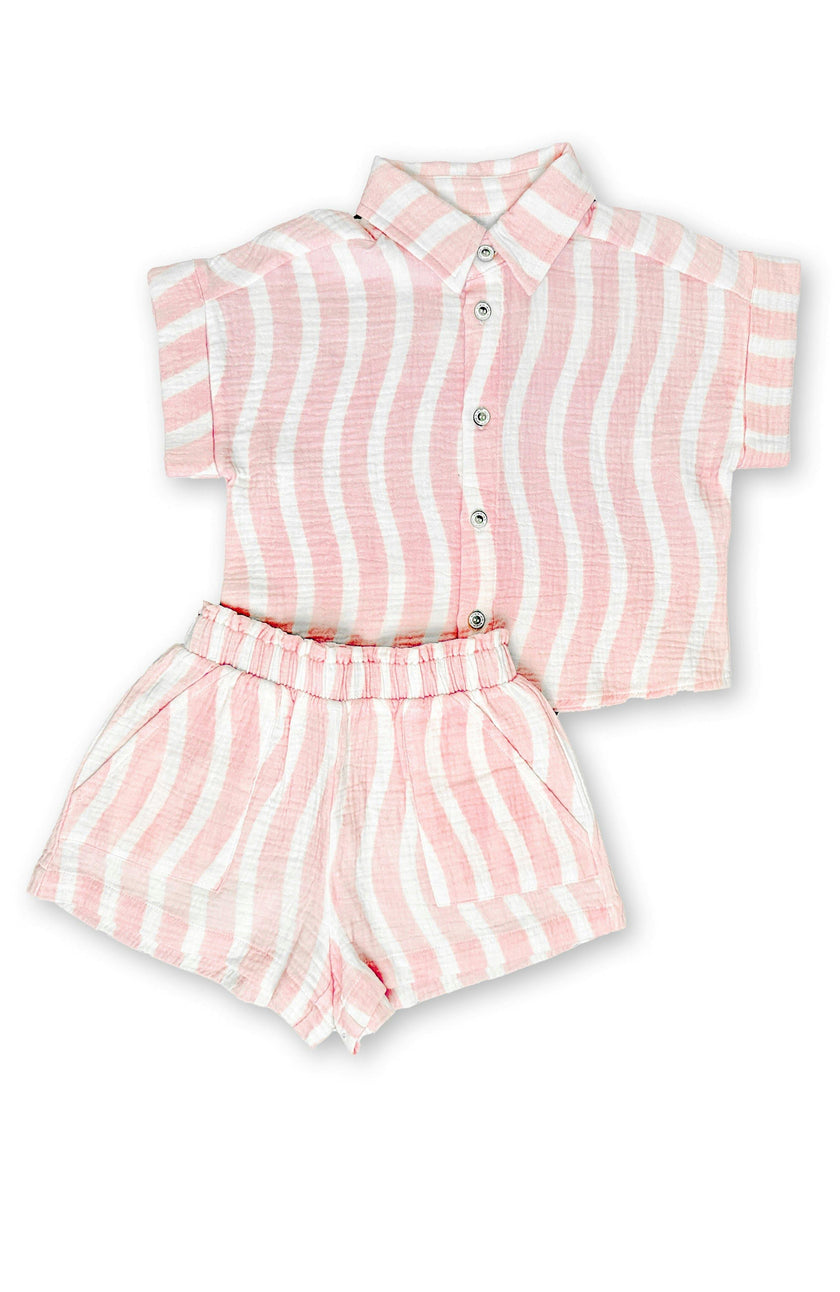 Pink Surf Dakota Boxy Buttondown