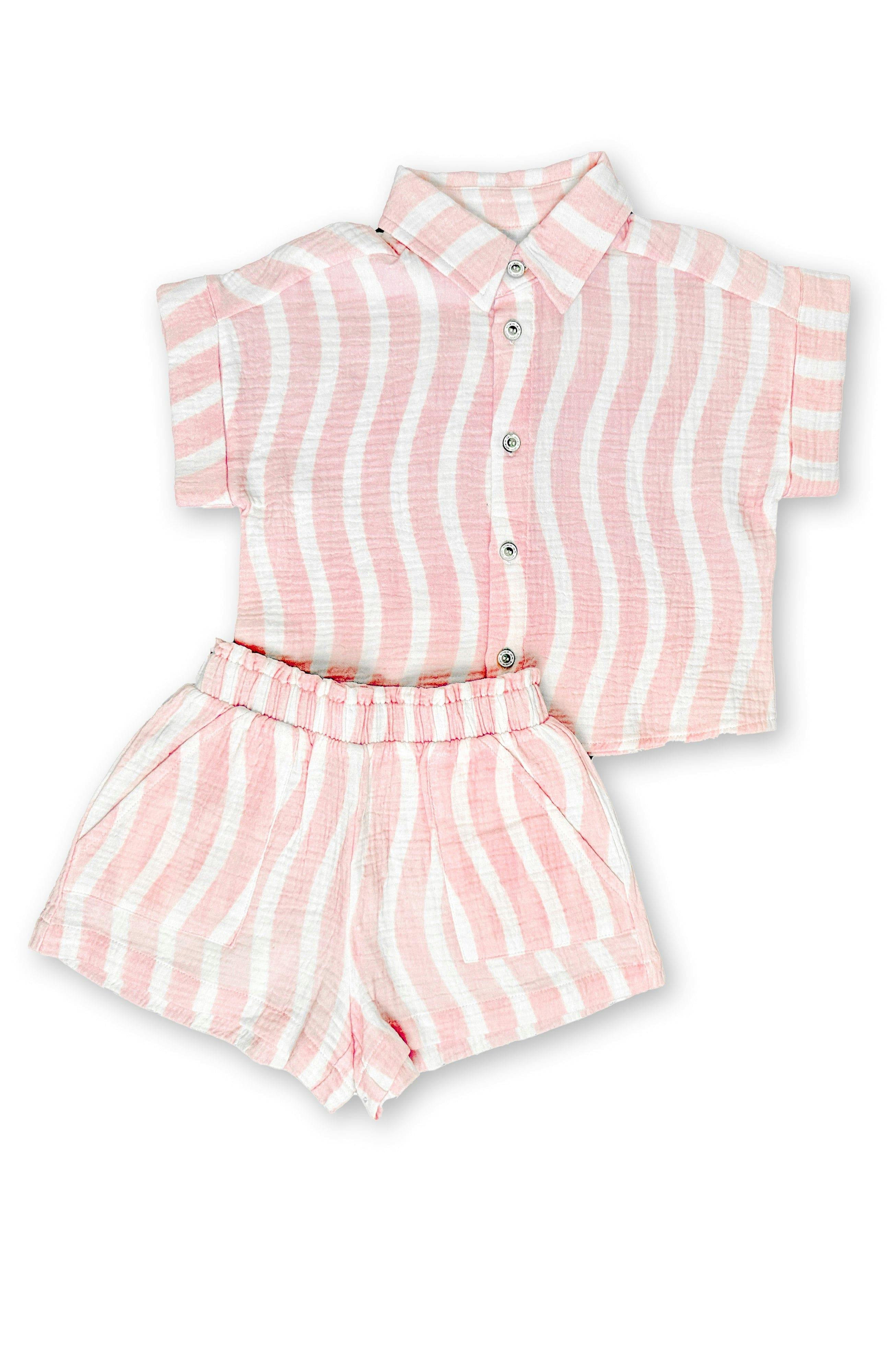Pink Surf Dakota Boxy Buttondown