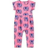 Cuff Sleeve Baby Romper, Pink