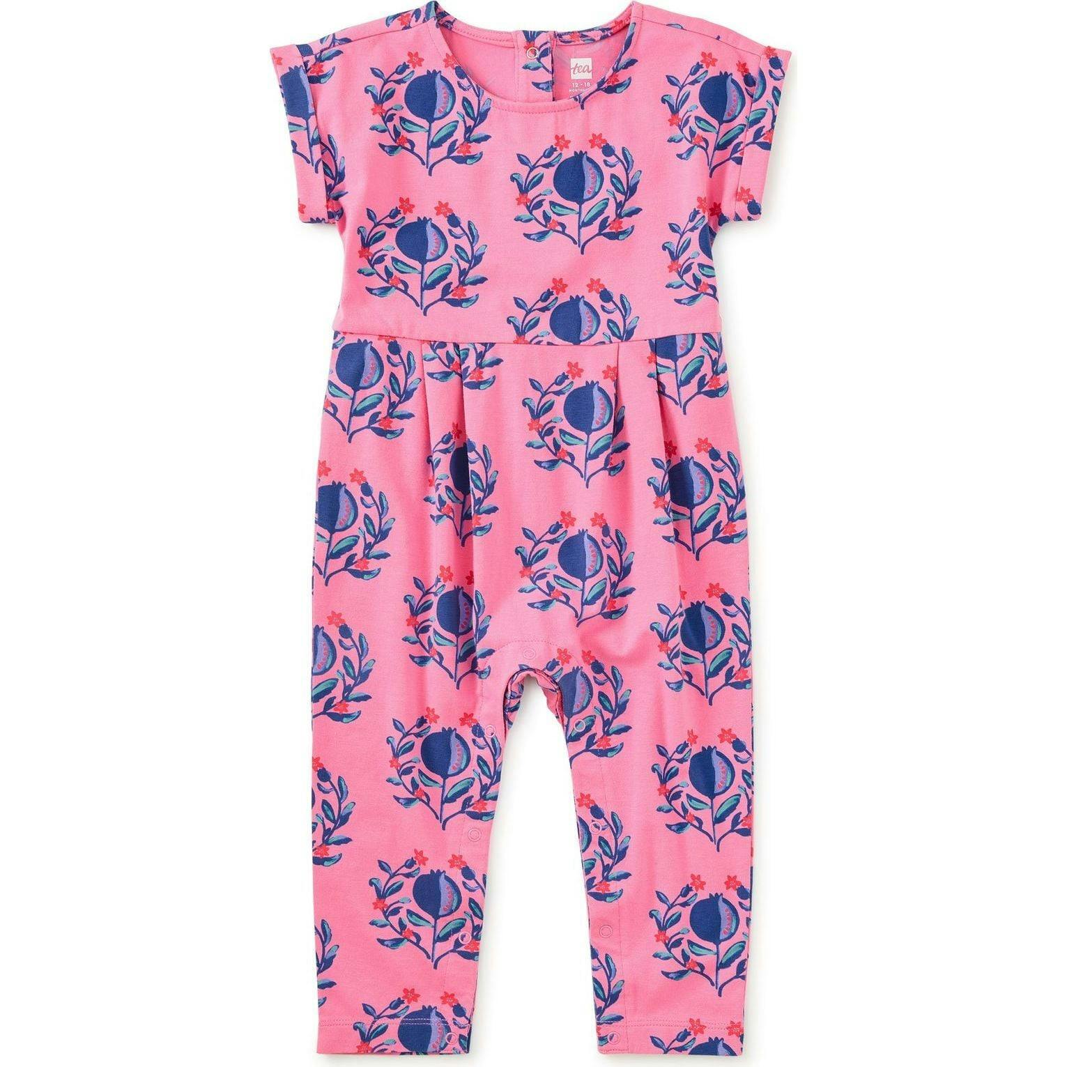 Cuff Sleeve Baby Romper, Pink