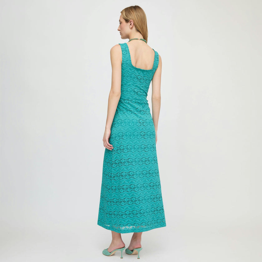 The Coraline Dress - Teal Stretch Lace