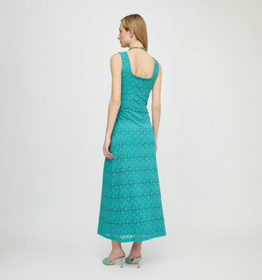 The Coraline Dress - Teal Stretch Lace