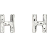 Monogram Studs in Silver