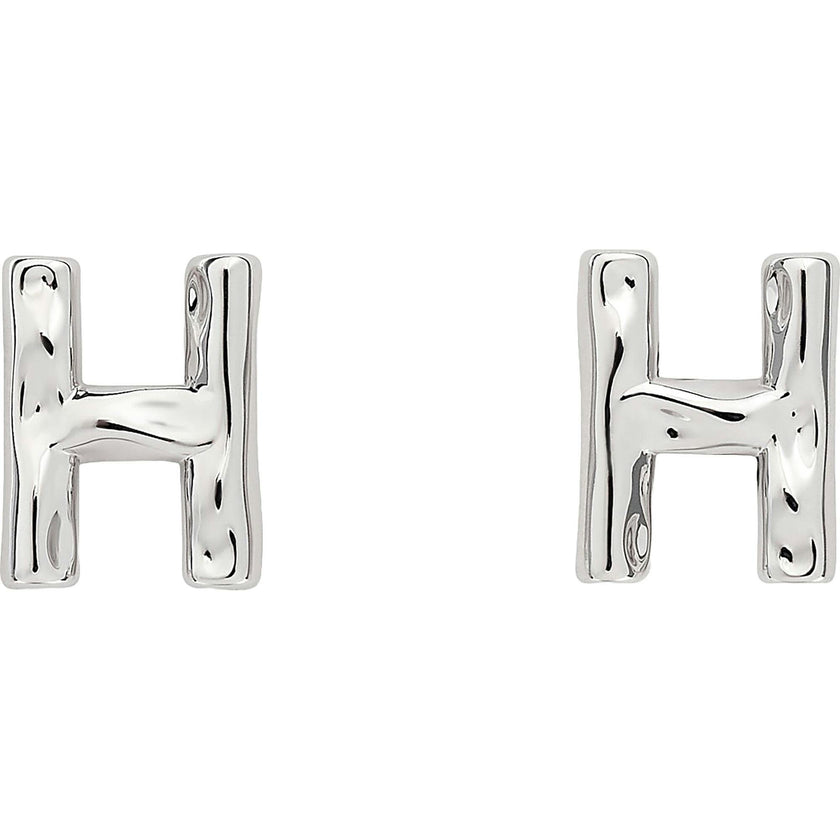Monogram Studs in Silver
