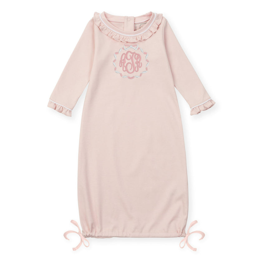 Georgia Pima Cotton Daygown for Girls Light Pink with White Piping