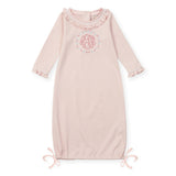 Georgia Pima Cotton Daygown for Girls Light Pink with White Piping