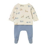 Newborn Boy Pants and Printed Sweatshirt Set