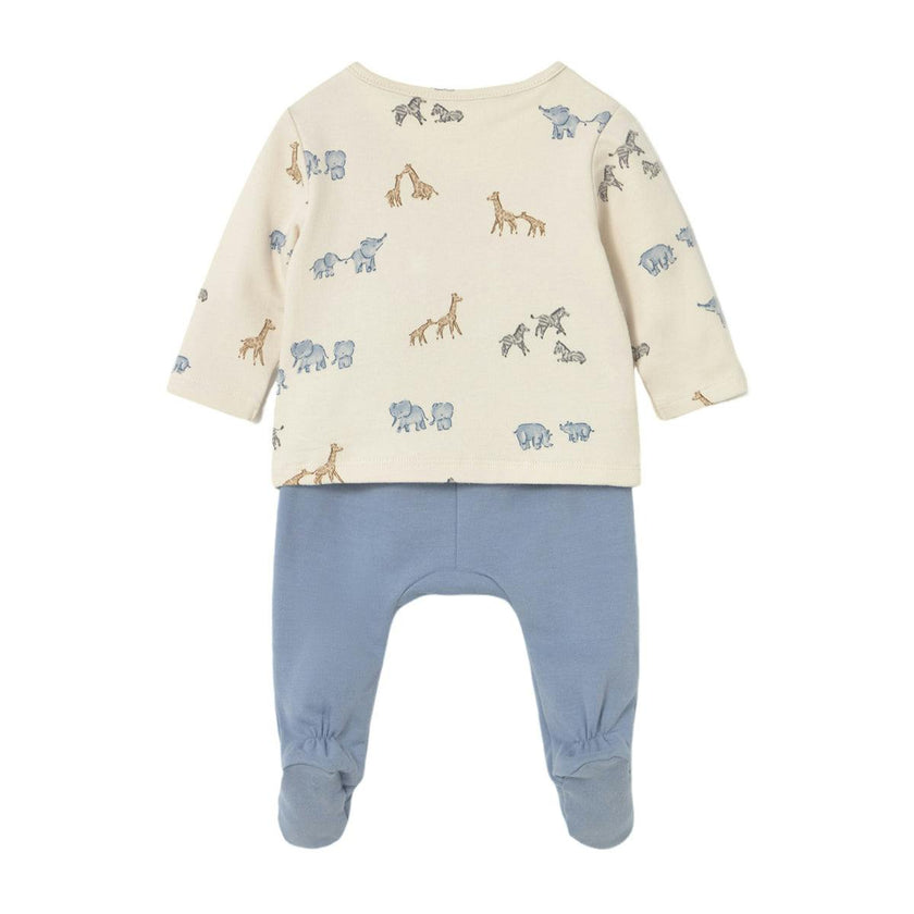 Newborn Boy Pants and Printed Sweatshirt Set