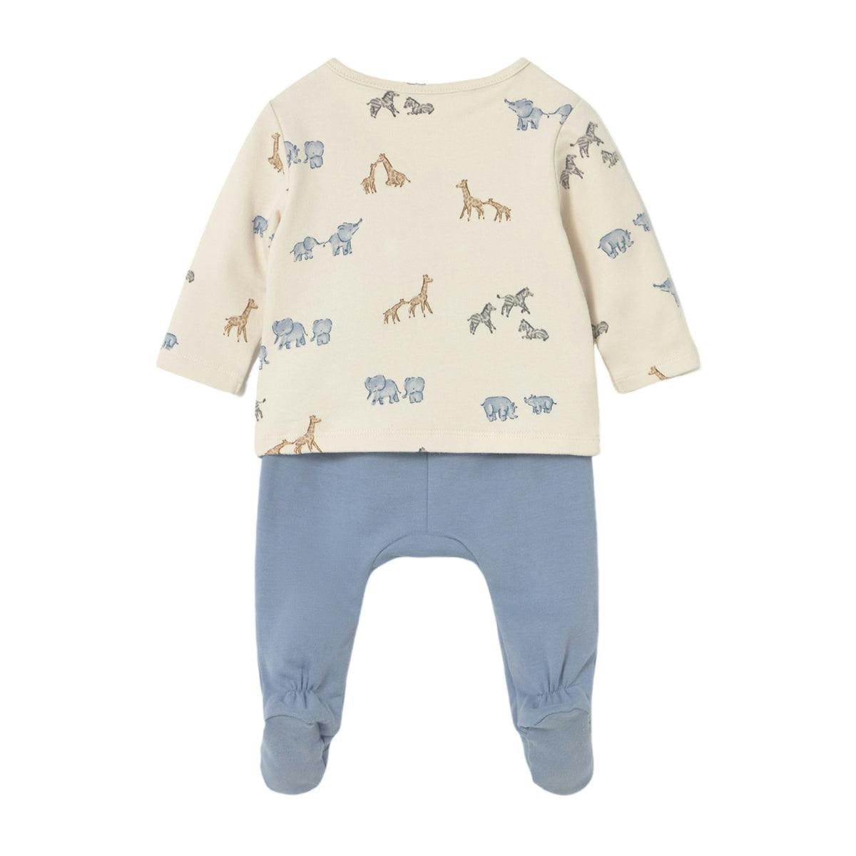 Newborn Boy Pants and Printed Sweatshirt Set