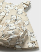 Teddy Bear Print Dress with Nappy Cover