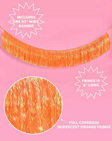 Orange Fringe Banner - iridescent banner