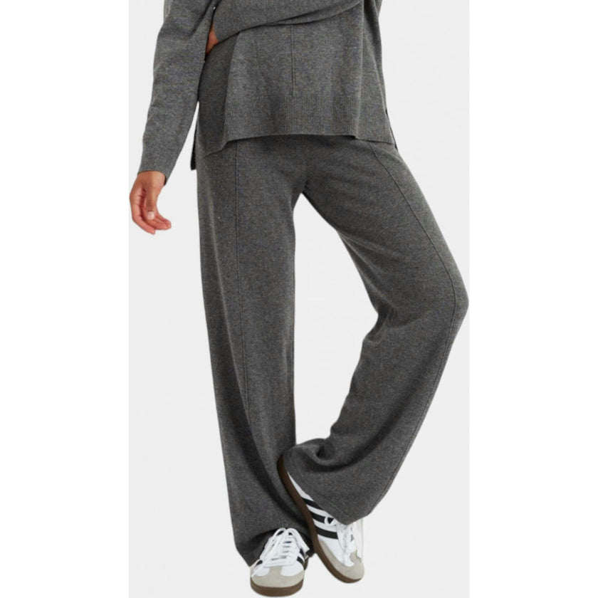 Wool & Cashmere Wide Leg Track Pant