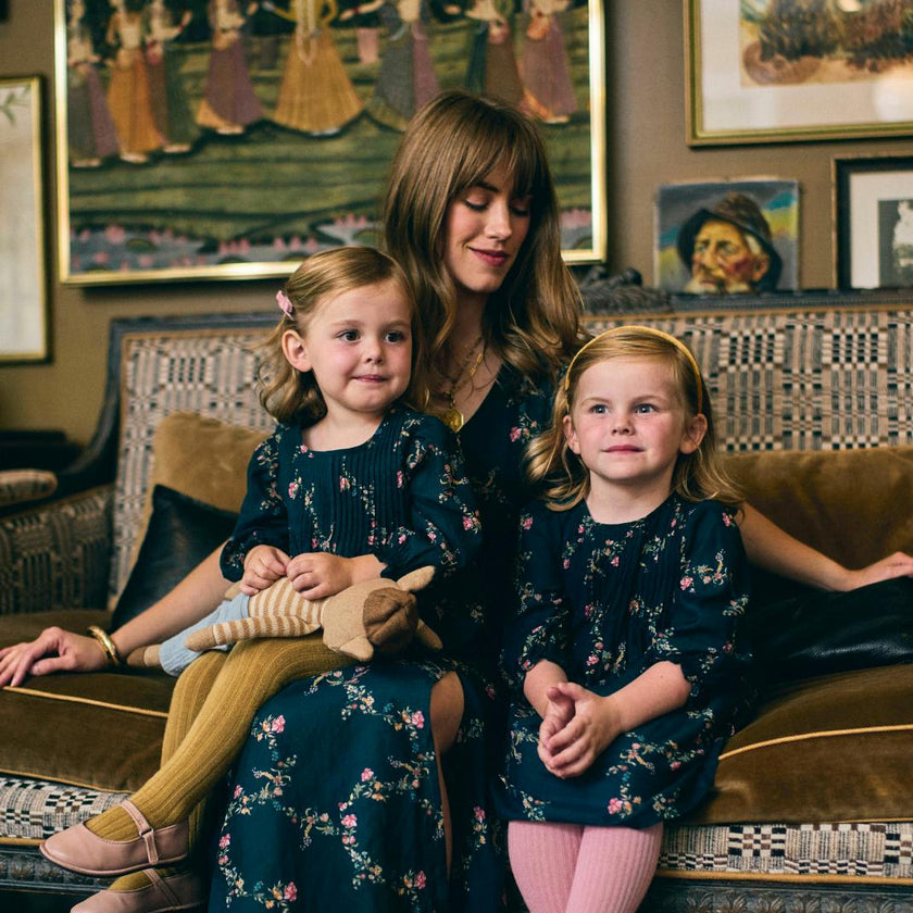Charlotte Dress in Midnight Garden