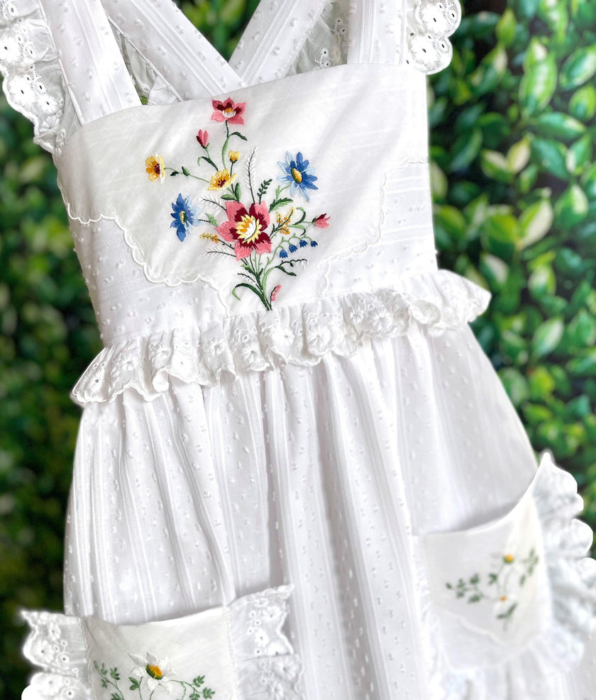 6y Heirloom Handkerchief Dress - Wildflower Bouquet