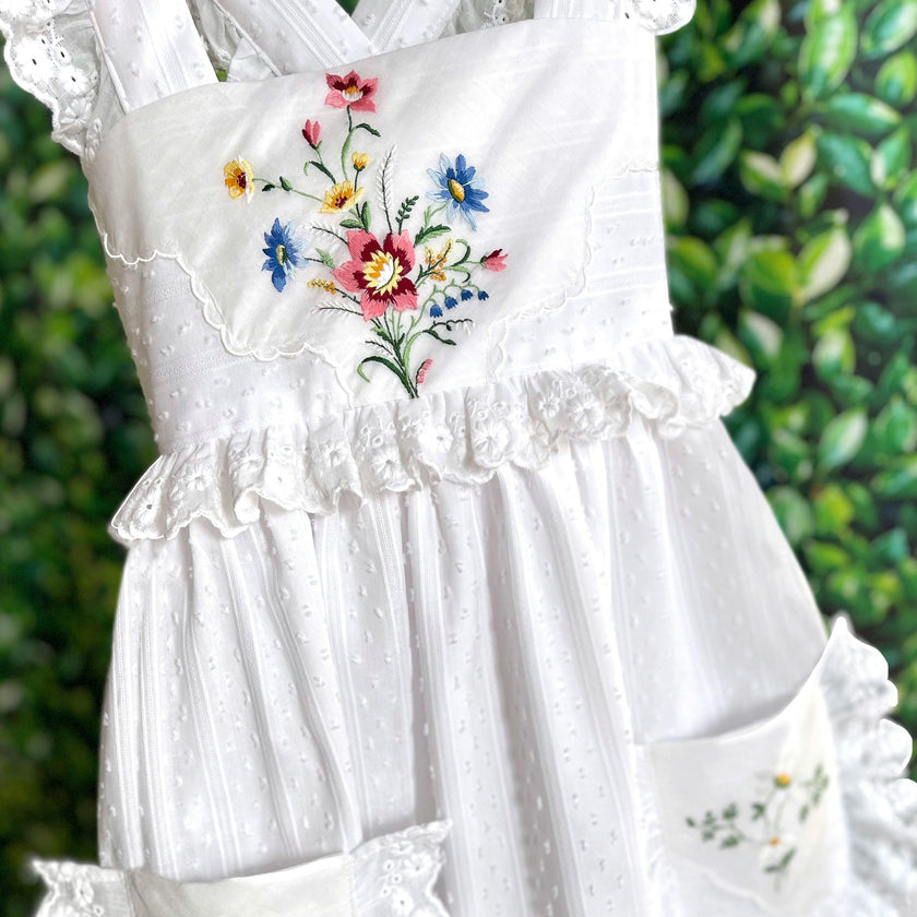 6y Heirloom Handkerchief Dress - Wildflower Bouquet