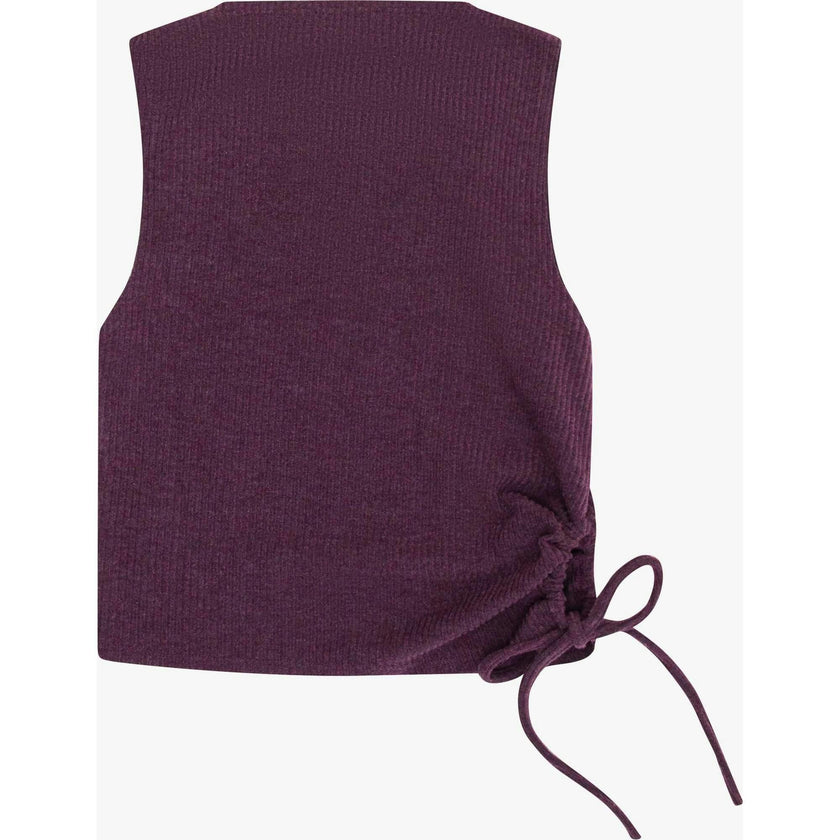 Tenly Hacci Rib  Drawstring Muscle Tank