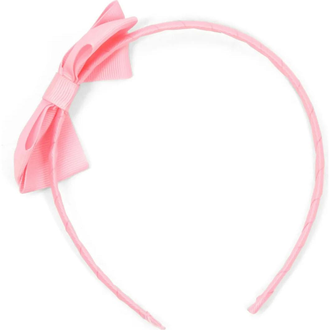Grosgrain Bow Headband (Pink)