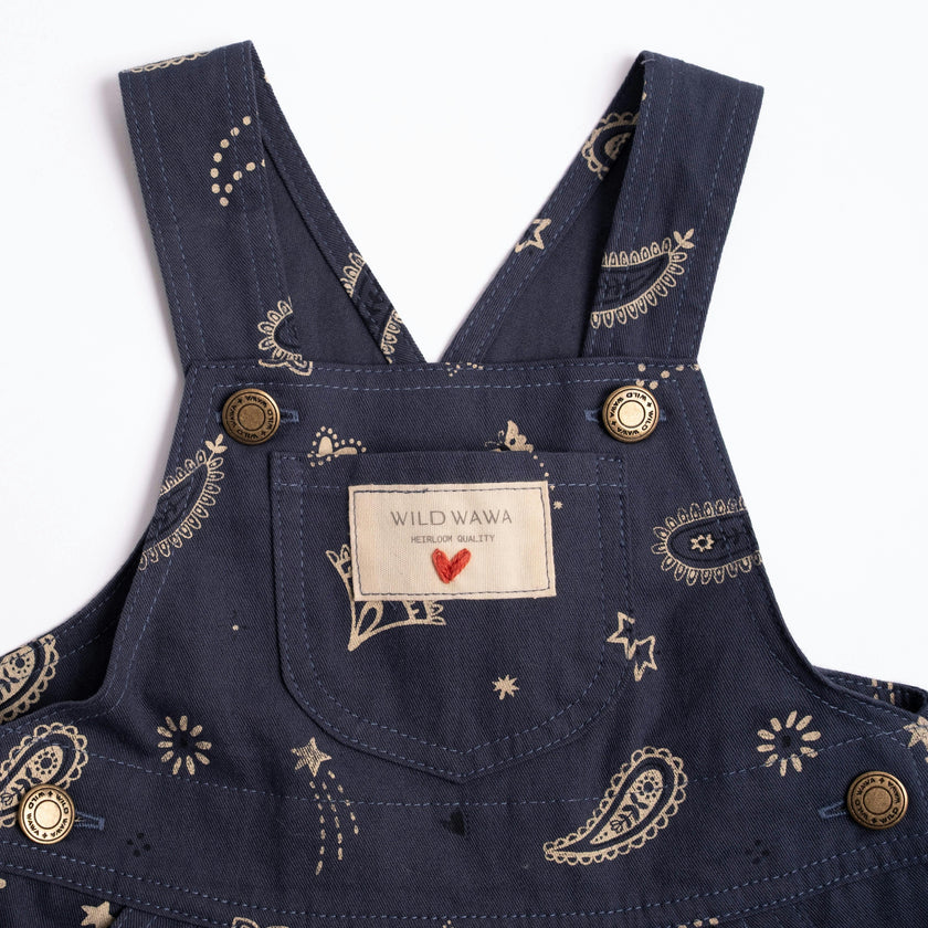 Overall Dress in Midnight Bandana