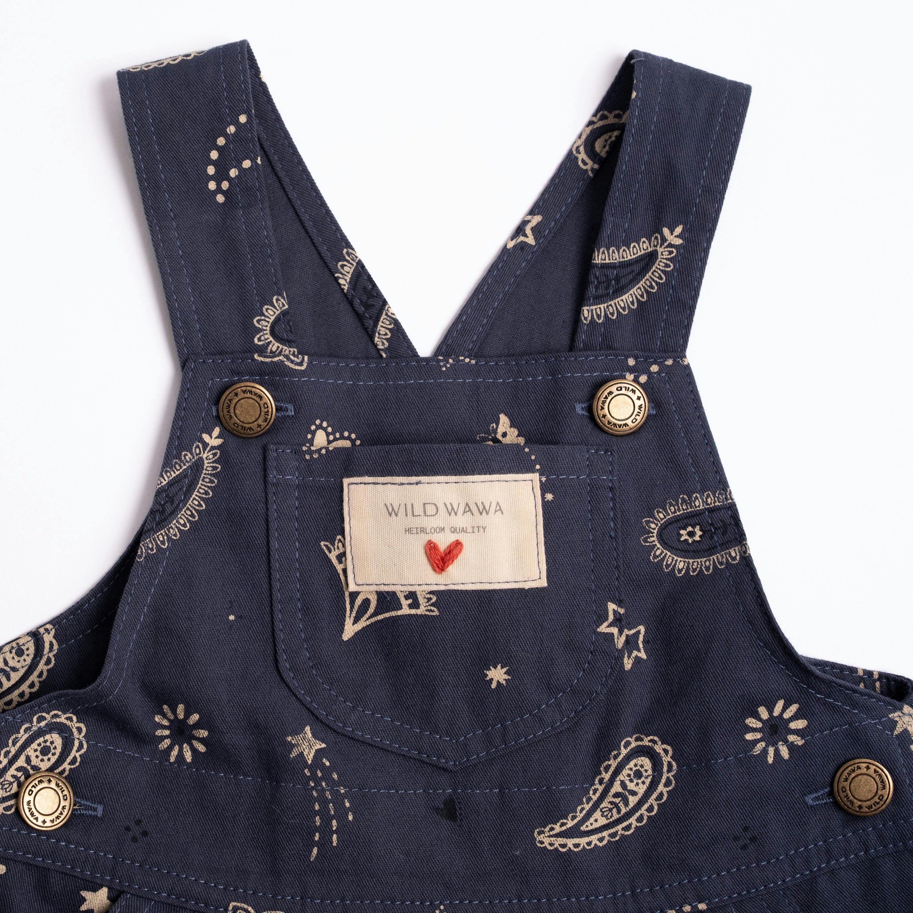 Overall Dress in Midnight Bandana