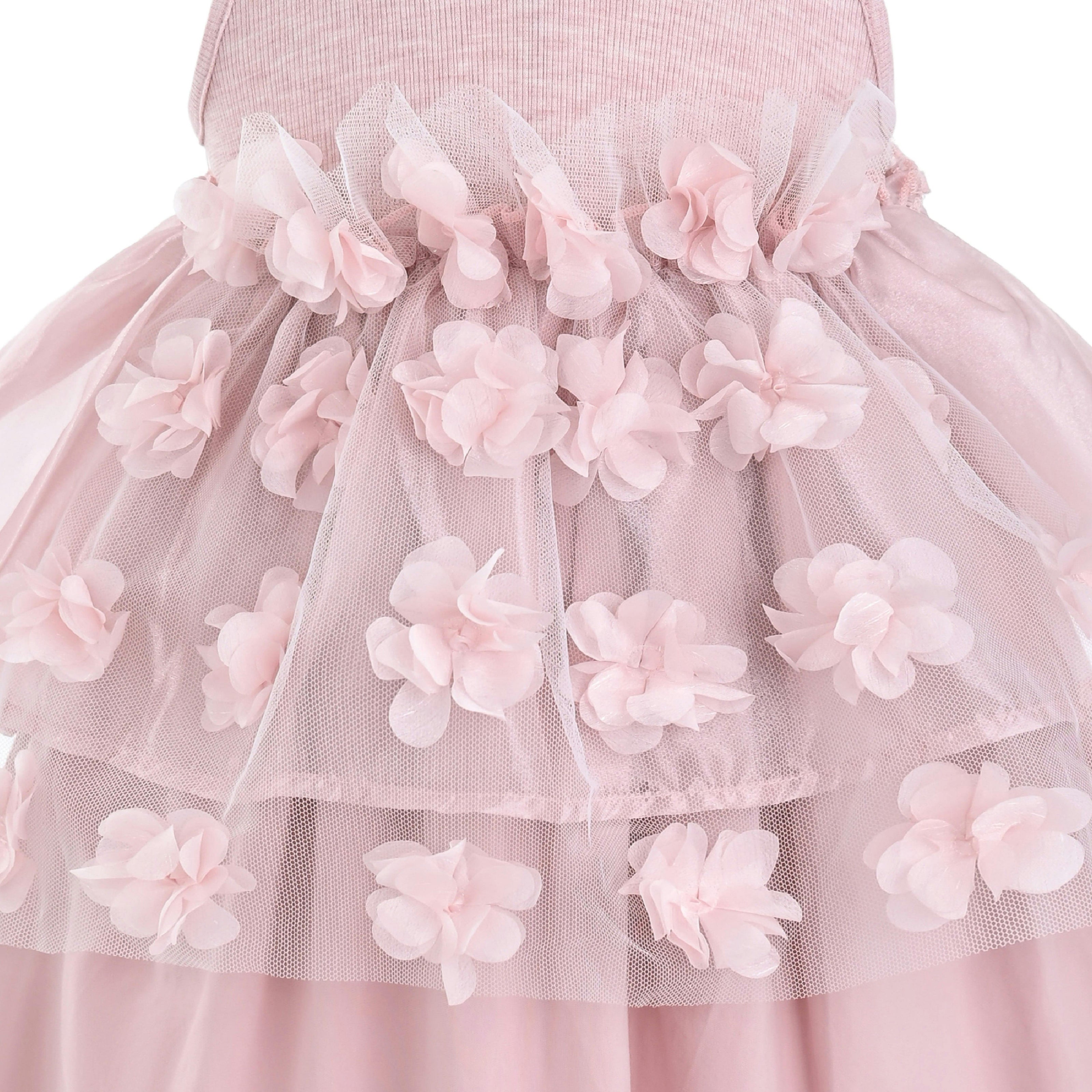 Pink Veda Petal Princess Tulle Dress