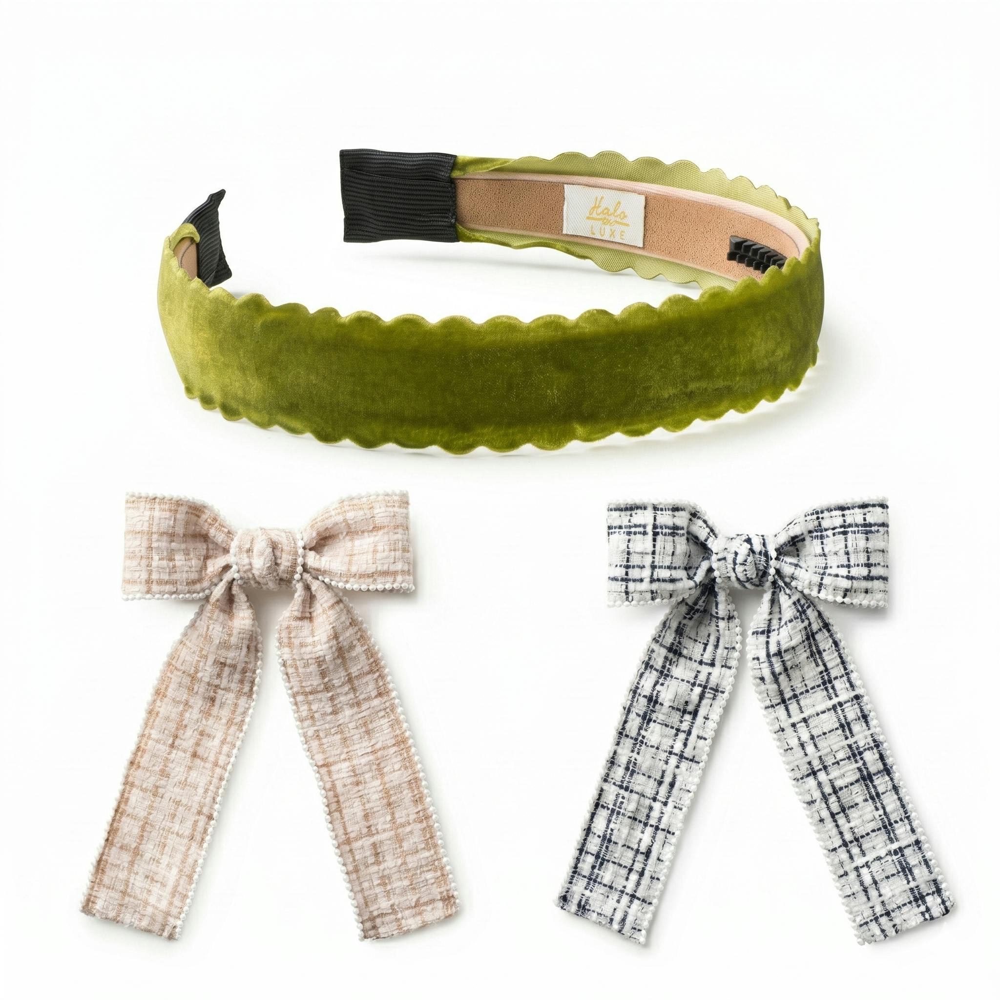 Halo Luxe Deluxe Infant Hair Accessories Set - Soft Touch Styling Essentials
