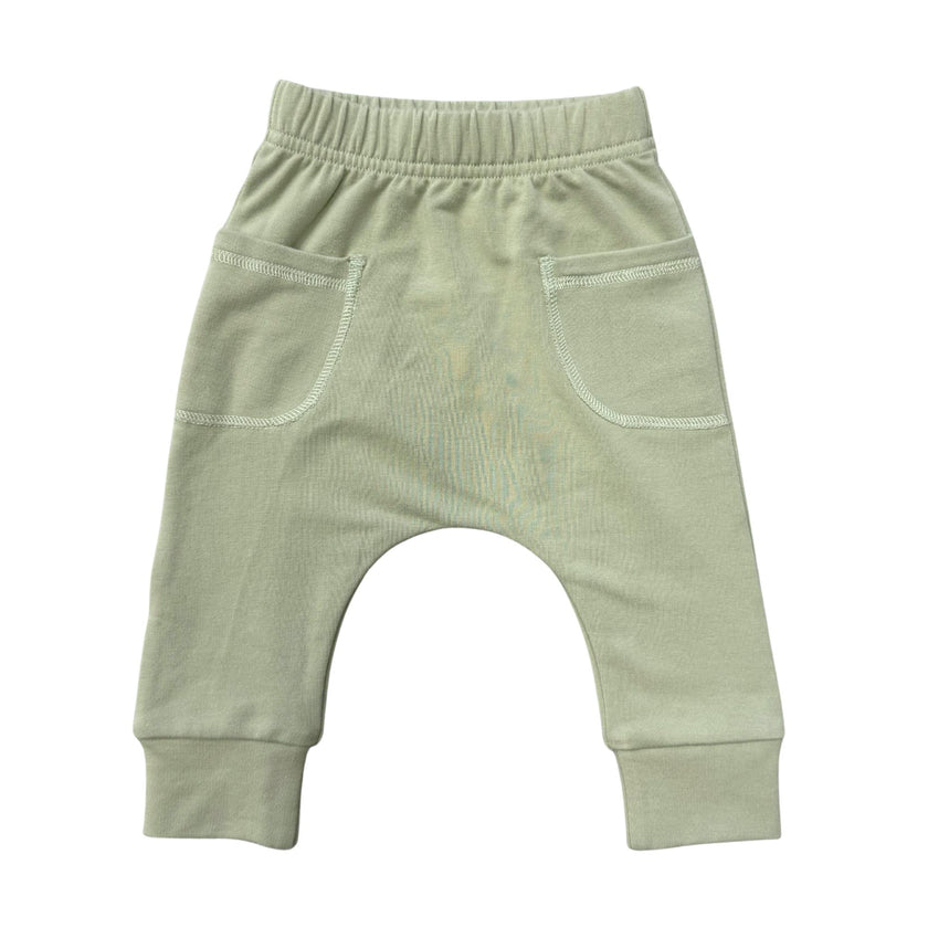Baby Boy Pocket Pants in Sage