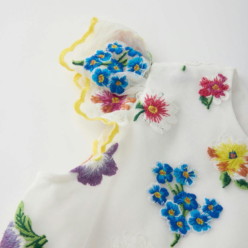 Carly Embroidered Mini Dress