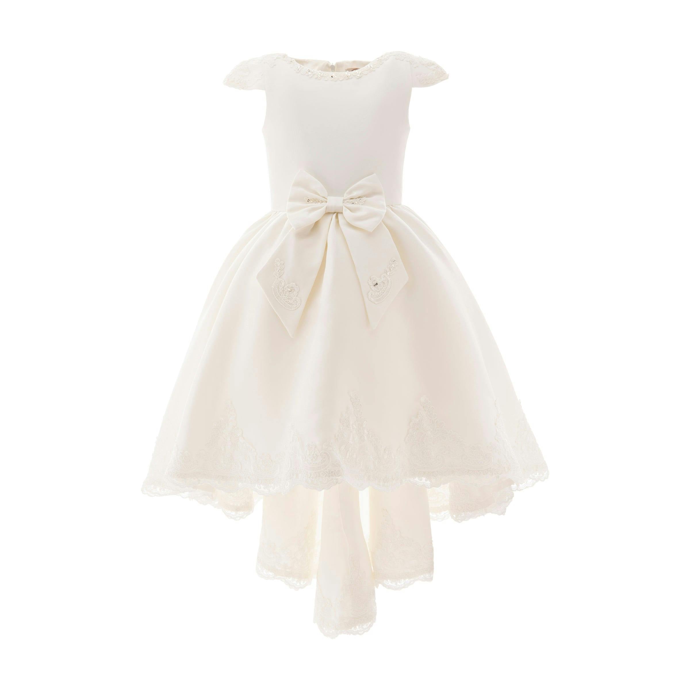 White Cresci Hilo Bow Dress